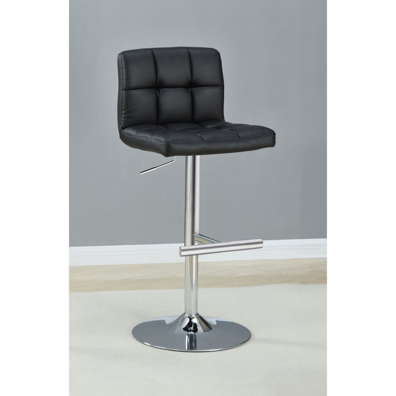  Coaster Furniture Lenny 102554 Upholstered Adjustable Bar Stool - Black (Set of 2) IMAGE 8
