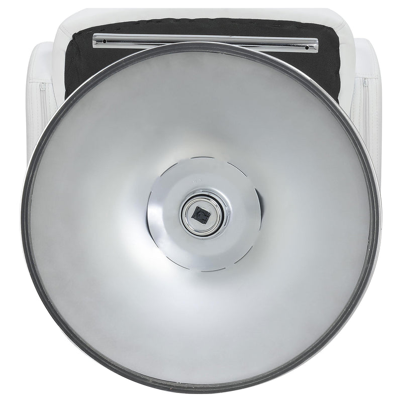  Coaster Furniture Brandi 102557 Adjustable Bar Stool - Chrome and White IMAGE 10
