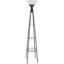  Coaster Furniture Gianni 901420 70-inch 3-shelf Frosted Torchiere Floor Lamp - Black IMAGE 1