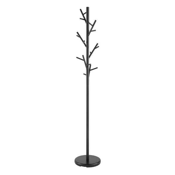  Coaster Furniture Clover 900897 18 Hook Freestanding Metal Coat Rack Hat Hanger - Black IMAGE 1