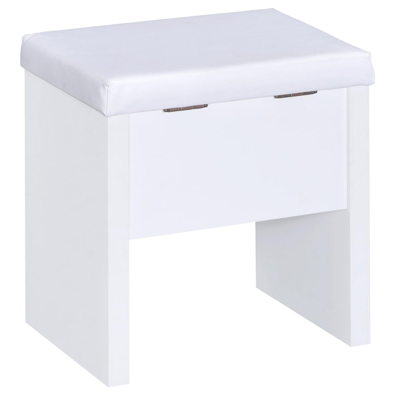  Coaster Furniture Harvey 300290 Vanity Set with Lift-Top Stool - White IMAGE 12