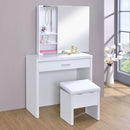  Coaster Furniture Harvey 300290 Vanity Set with Lift-Top Stool - White IMAGE 15