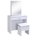  Coaster Furniture Harvey 300290 Vanity Set with Lift-Top Stool - White IMAGE 1