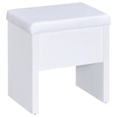  Coaster Furniture Harvey 300290 Vanity Set with Lift-Top Stool - White IMAGE 8