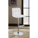  Coaster Furniture Lenny 120356 Upholstered Adjustable Bar Stool - White (Set of 2) IMAGE 10