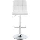  Coaster Furniture Lenny 120356 Upholstered Adjustable Bar Stool - White (Set of 2) IMAGE 3