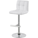  Coaster Furniture Lenny 120356 Upholstered Adjustable Bar Stool - White (Set of 2) IMAGE 4
