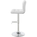  Coaster Furniture Lenny 120356 Upholstered Adjustable Bar Stool - White (Set of 2) IMAGE 5