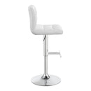  Coaster Furniture Lenny 120356 Upholstered Adjustable Bar Stool - White (Set of 2) IMAGE 7