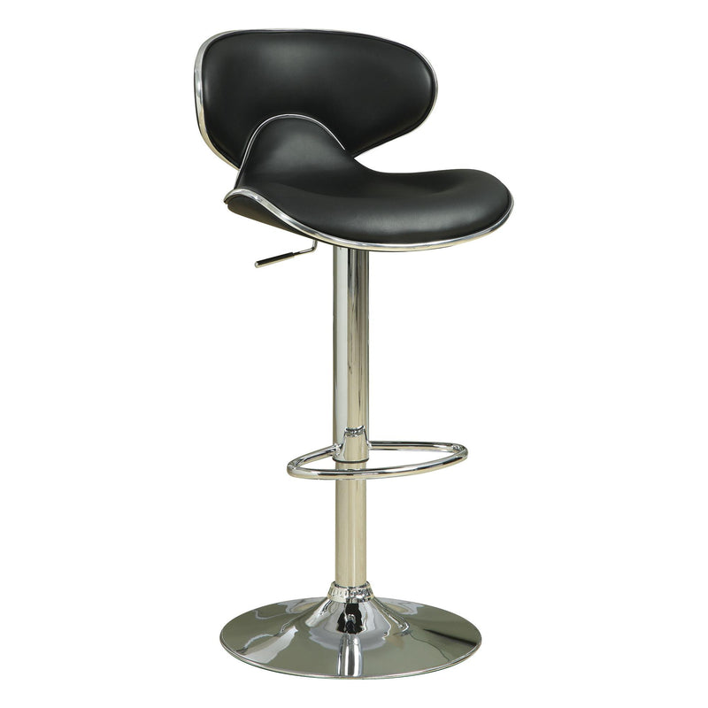  Coaster Furniture Edenton 120359 Upholstered Adjustable Bar Stool - Black (Set of 2) IMAGE 1