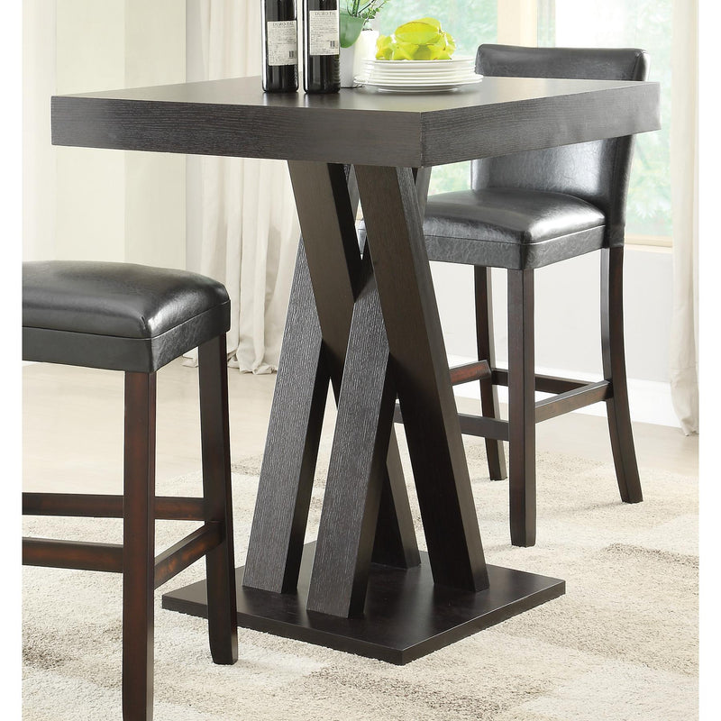  Coaster Furniture Freda 100520 Square 36-inch Pub Height Bistro Bar Table - Cappuccino IMAGE 2