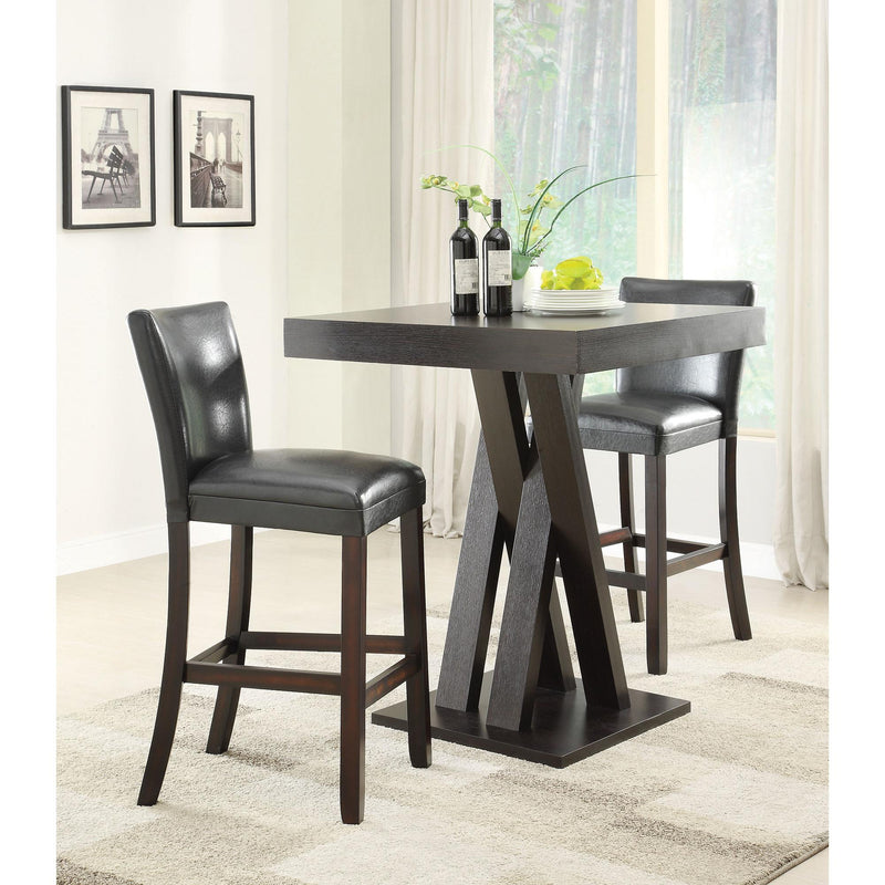  Coaster Furniture Freda 100520 Square 36-inch Pub Height Bistro Bar Table - Cappuccino IMAGE 3