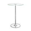  Coaster Furniture Thea 122400 Round 28-inch Glass Top LED Bistro Bar Table - Chrome IMAGE 4