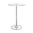  Coaster Furniture Thea 122400 Round 28-inch Glass Top LED Bistro Bar Table - Chrome IMAGE 5
