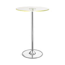  Coaster Furniture Thea 122400 Round 28-inch Glass Top LED Bistro Bar Table - Chrome IMAGE 6