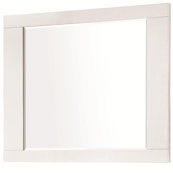  Coaster Furniture Felicity 203504 Dresser Mirror - White High Gloss IMAGE 1