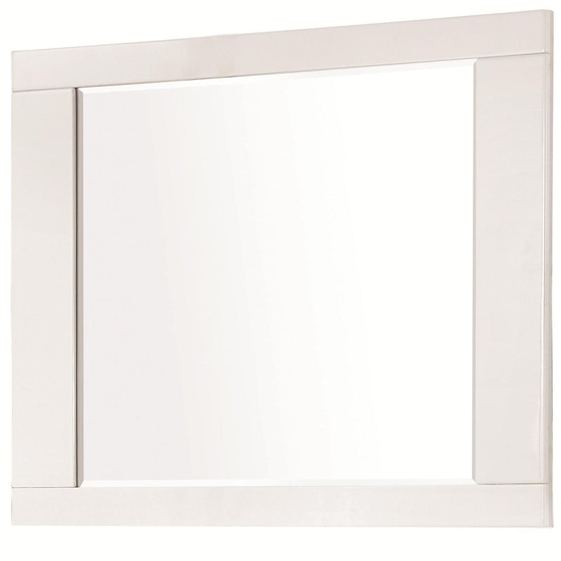  Coaster Furniture Felicity 203504 Dresser Mirror - White High Gloss IMAGE 1