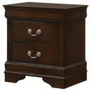  Coaster Furniture Louis Philippe 202412 2-Drawer Nightstand - Cappuccino IMAGE 3