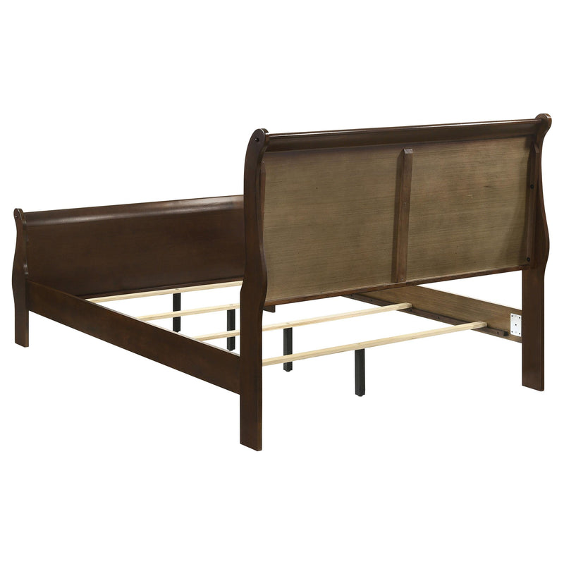  Coaster Furniture Louis Philippe 202411F Wood Full Sleigh Bed - Cappuccino IMAGE 4