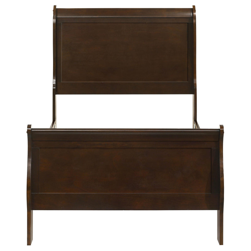  Coaster Furniture Louis Philippe 202411T Wood Twin Sleigh Bed - Cappuccino IMAGE 3