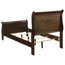  Coaster Furniture Louis Philippe 202411T Wood Twin Sleigh Bed - Cappuccino IMAGE 4