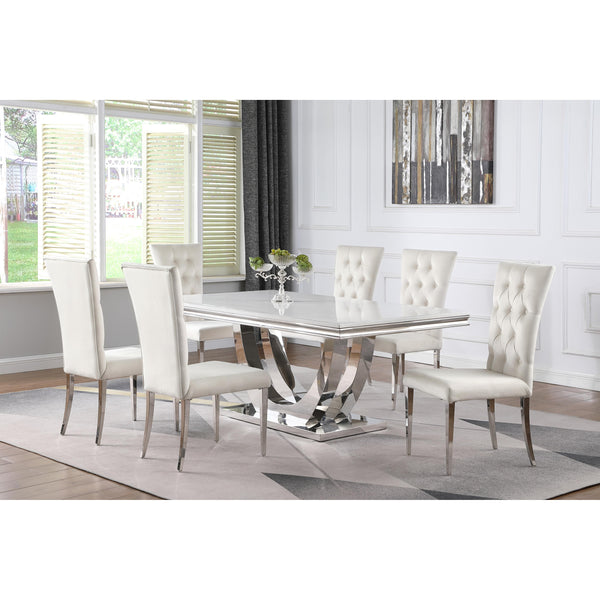  Coaster Furniture 111101-S7W 7 pc Dining Set IMAGE 1