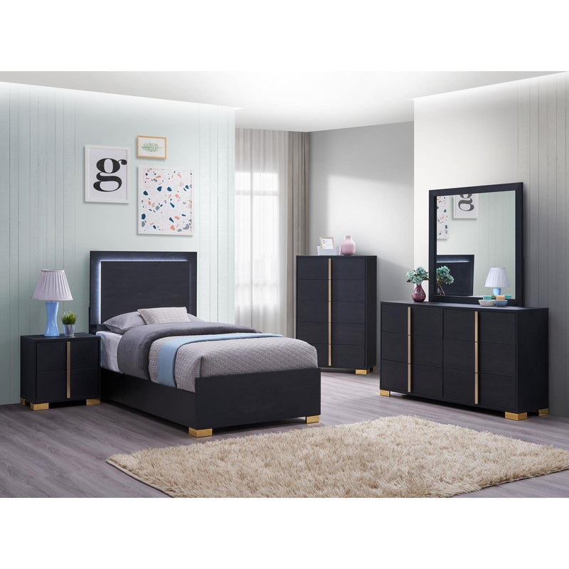  Coaster Furniture Marceline 222831T-S5 7 pc Twin Panel Bedroom Set IMAGE 1