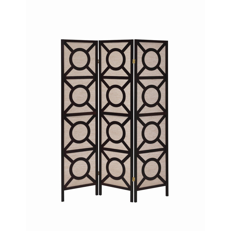  Coaster Furniture Vulcan 900090 3 Panel Room Divider Folding Shoji Screen - Cappuccino IMAGE 3
