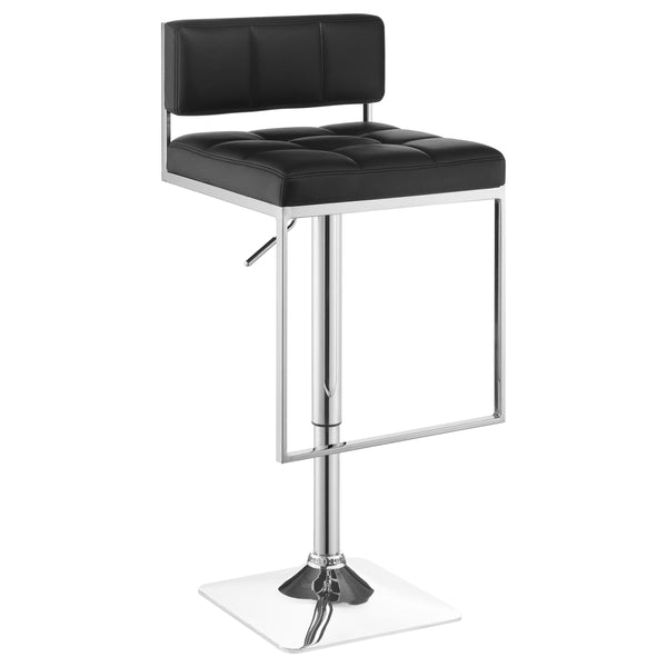  Coaster Furniture Alameda 100194 Adjustable Bar Stool - Chrome and Black IMAGE 1