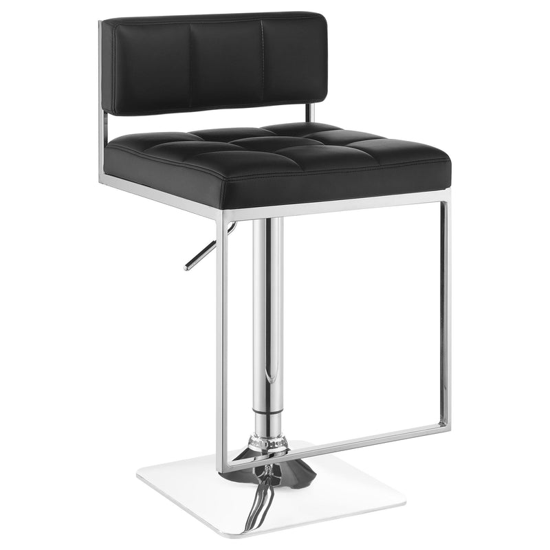  Coaster Furniture Alameda 100194 Adjustable Bar Stool - Chrome and Black IMAGE 2