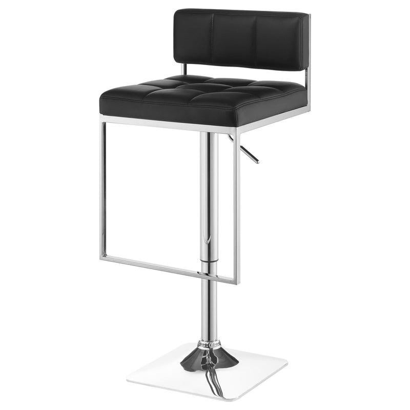  Coaster Furniture Alameda 100194 Adjustable Bar Stool - Chrome and Black IMAGE 4