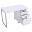  Coaster Furniture Brennan 800325 47-inch 3-Drawer Office Computer Desk - White IMAGE 3