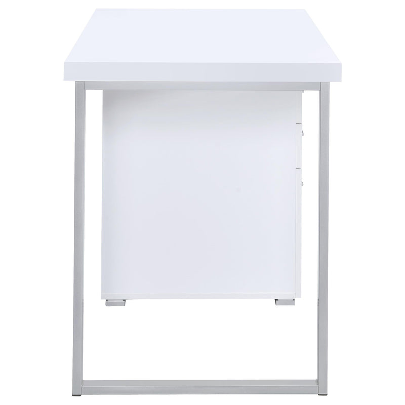  Coaster Furniture Brennan 800325 47-inch 3-Drawer Office Computer Desk - White IMAGE 8