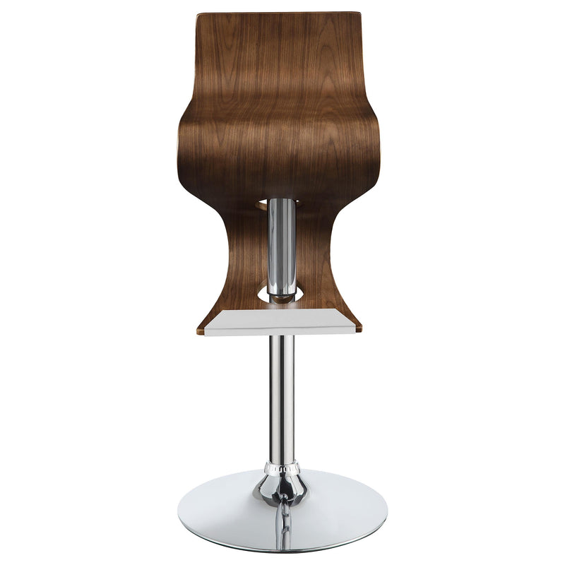  Coaster Furniture Covina 100396 Adjustable Bar Stool - Walnut and Chrome IMAGE 2