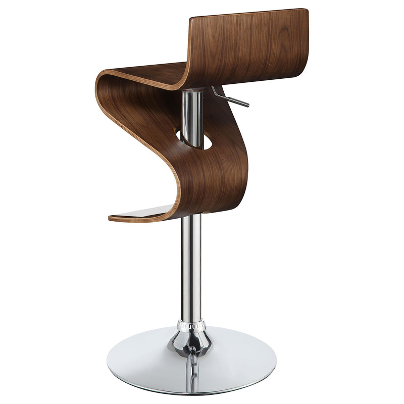  Coaster Furniture Covina 100396 Adjustable Bar Stool - Walnut and Chrome IMAGE 5