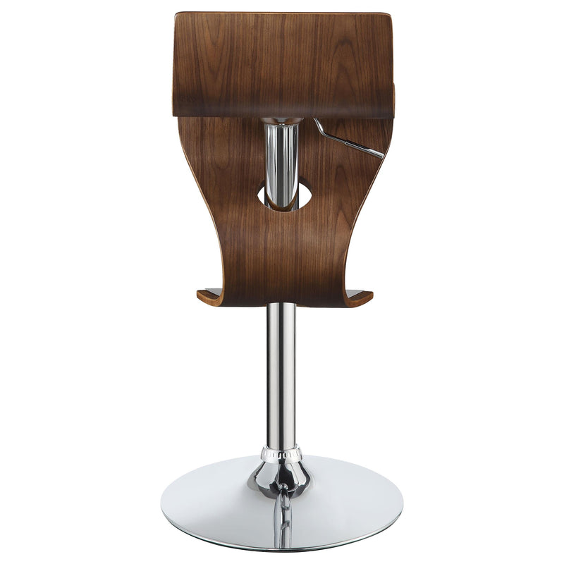  Coaster Furniture Covina 100396 Adjustable Bar Stool - Walnut and Chrome IMAGE 6