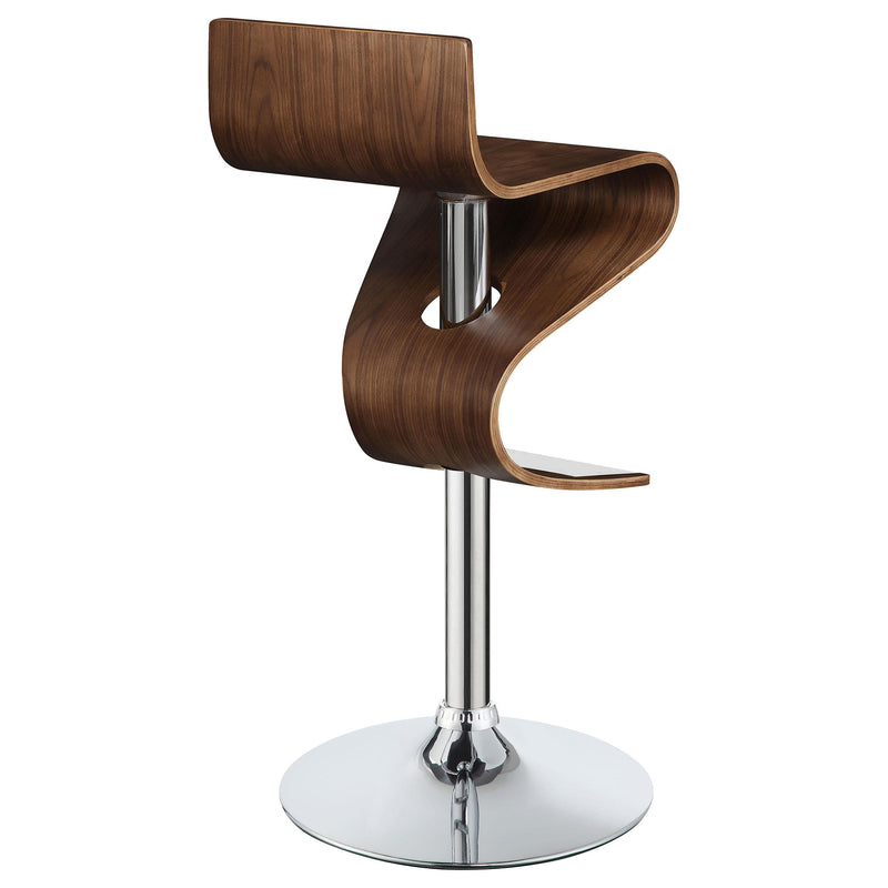  Coaster Furniture Covina 100396 Adjustable Bar Stool - Walnut and Chrome IMAGE 7