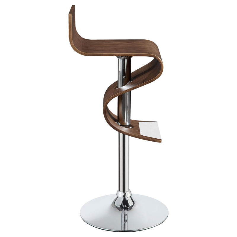  Coaster Furniture Covina 100396 Adjustable Bar Stool - Walnut and Chrome IMAGE 8