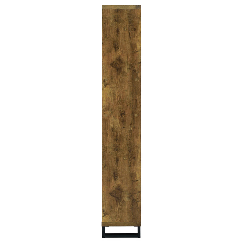  Coaster Furniture Delwin 801236 71-inch 6-shelf Bookshelf - Rustic Nutmeg IMAGE 3
