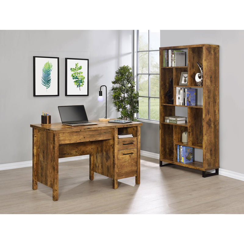  Coaster Furniture Delwin 801236 71-inch 6-shelf Bookshelf - Rustic Nutmeg IMAGE 8