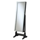  Coaster Furniture Cortez 901828 Cheval Mirror with Jewelry Storage - Black IMAGE 1