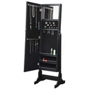  Coaster Furniture Cortez 901828 Cheval Mirror with Jewelry Storage - Black IMAGE 2