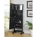  Coaster Furniture Cortez 901828 Cheval Mirror with Jewelry Storage - Black IMAGE 4