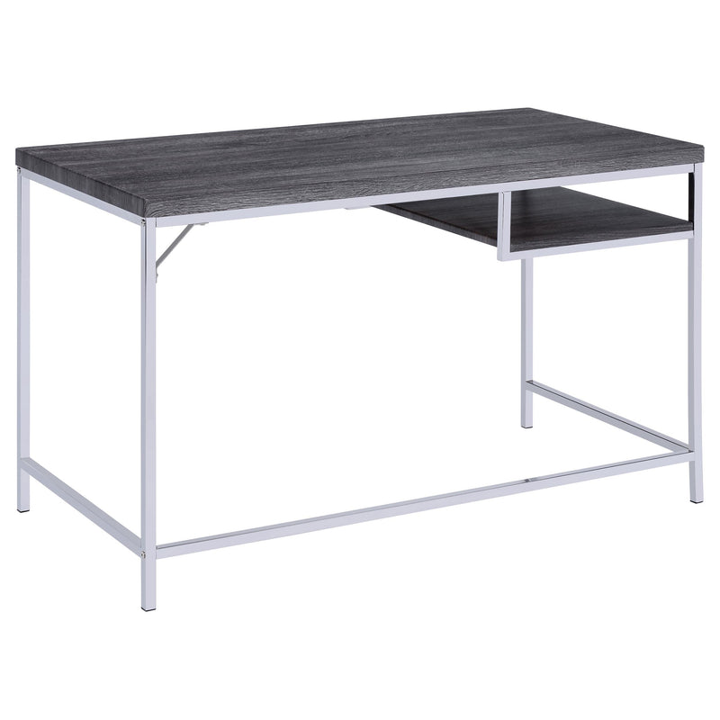  Coaster Furniture Kravitz 801271 47-inch 1-shelf Writing Desk - Weathered Grey IMAGE 4