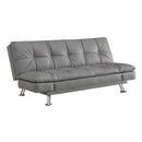  Coaster Furniture Dilleston 500096 Upholstered Tufted Convertible Sofa Bed - Grey IMAGE 1