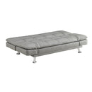  Coaster Furniture Dilleston 500096 Upholstered Tufted Convertible Sofa Bed - Grey IMAGE 3