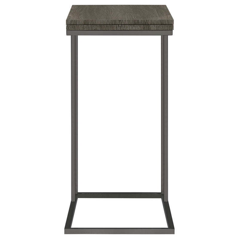  Coaster Furniture Pedro 902864 Expandable C-Shaped Sofa Side Table - Weathered Grey IMAGE 3