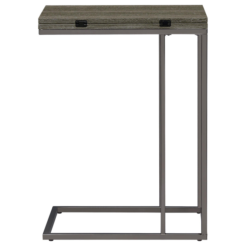  Coaster Furniture Pedro 902864 Expandable C-Shaped Sofa Side Table - Weathered Grey IMAGE 5