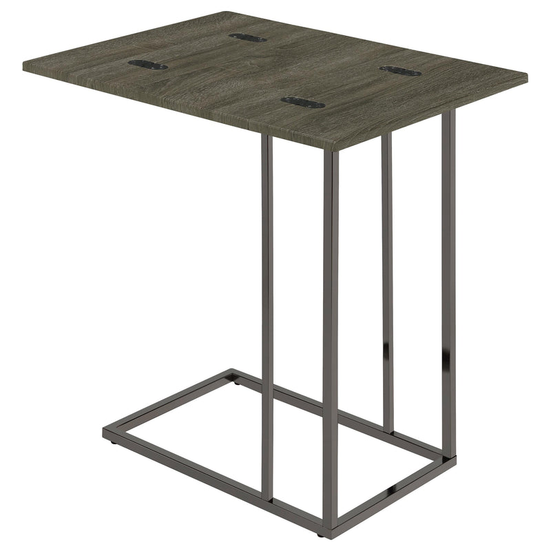  Coaster Furniture Pedro 902864 Expandable C-Shaped Sofa Side Table - Weathered Grey IMAGE 7