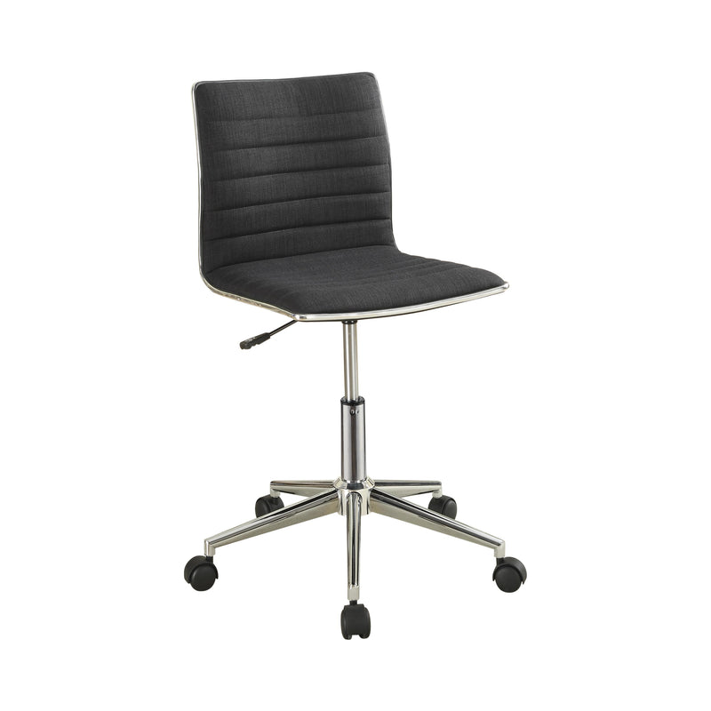  Coaster Furniture Chryses 800725 Upholstered Adjustable Home Office Desk Chair - Black IMAGE 1